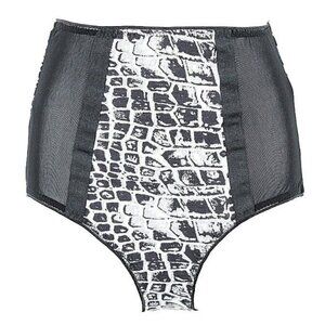 Underprotection $55 XS Black Gray Cream Selma Hipster Viscose Blend Panty